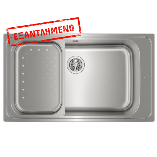 Νεροχύτης Inox TEKA 1 Γούρνα  για Ένθετη Τοποθέτηση 86x50cm ΒΑΗΙΑ 1B TOTAL 12127001