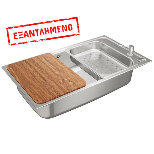 Νεροχύτης Inox TEKA 1 Γούρνα  για Ένθετη Τοποθέτηση 86x50cm ΒΑΗΙΑ 1B TOTAL 12127001