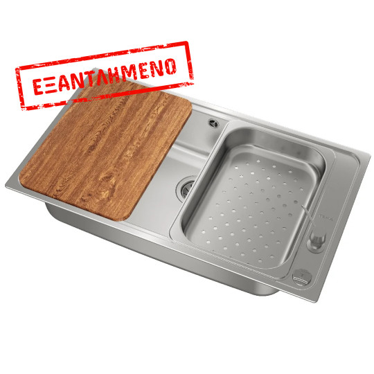 Νεροχύτης Inox TEKA 1 Γούρνα  για Ένθετη Τοποθέτηση 86x50cm ΒΑΗΙΑ 1B TOTAL 12127001