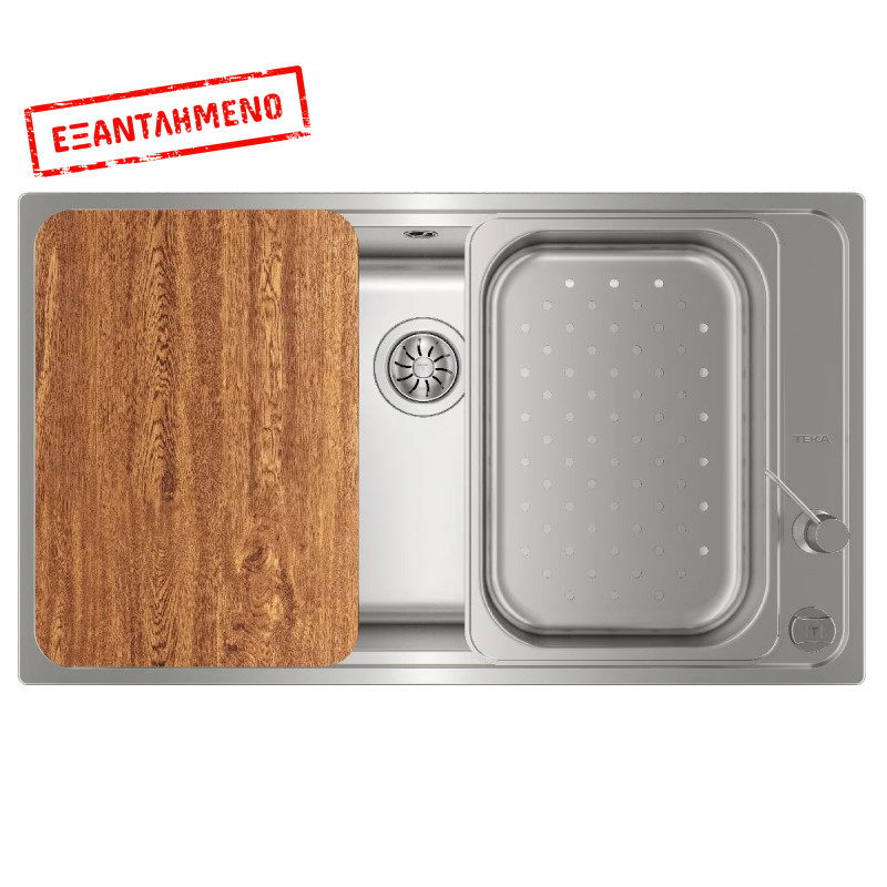 Νεροχύτης Inox TEKA 1 Γούρνα  για Ένθετη Τοποθέτηση 86x50cm ΒΑΗΙΑ 1B TOTAL 12127001