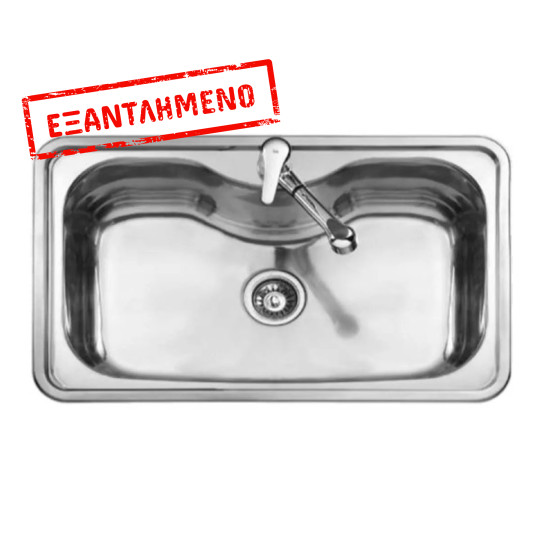 Νεροχύτης Inox TEKA 1 Γούρνα  για Ένθετη Τοποθέτηση 80x50cm ΒΑΗΙΑ 80 TOTAL 40150000