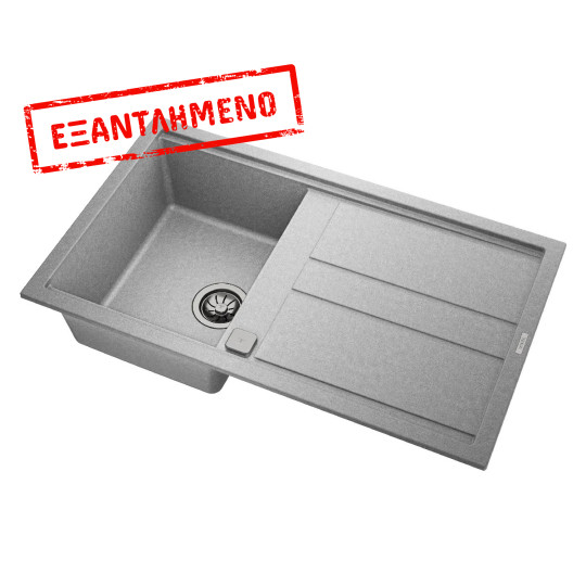 Νεροχύτης απο Συνθετικό Γρανίτη TEKA 1 Γούρνα με Ποδιά για Ένθετη Τοποθέτηση 86x51cm NOVA 45 MAESTRO Γκρι 115330057