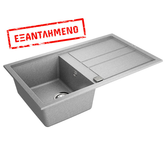 Νεροχύτης απο Συνθετικό Γρανίτη TEKA 1 Γούρνα με Ποδιά για Ένθετη Τοποθέτηση 86x51cm NOVA 45 MAESTRO Γκρι 115330057