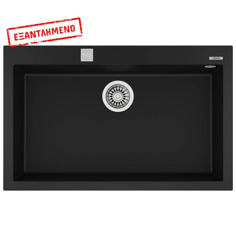 Νεροχύτης απο Συνθετικό Γρανίτη TEKA 1 Γούρνα για Ένθετη Τοποθέτηση79x50cm FORSQUARE 2B MAESTRO Μαύρος 115230000