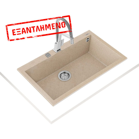 Νεροχύτης απο Συνθετικό Γρανίτη TEKA 1 Γούρνα για Ένθετη Τοποθέτηση79x50cm FORSQUARE 2B MAESTRO Μπεζ 115230002