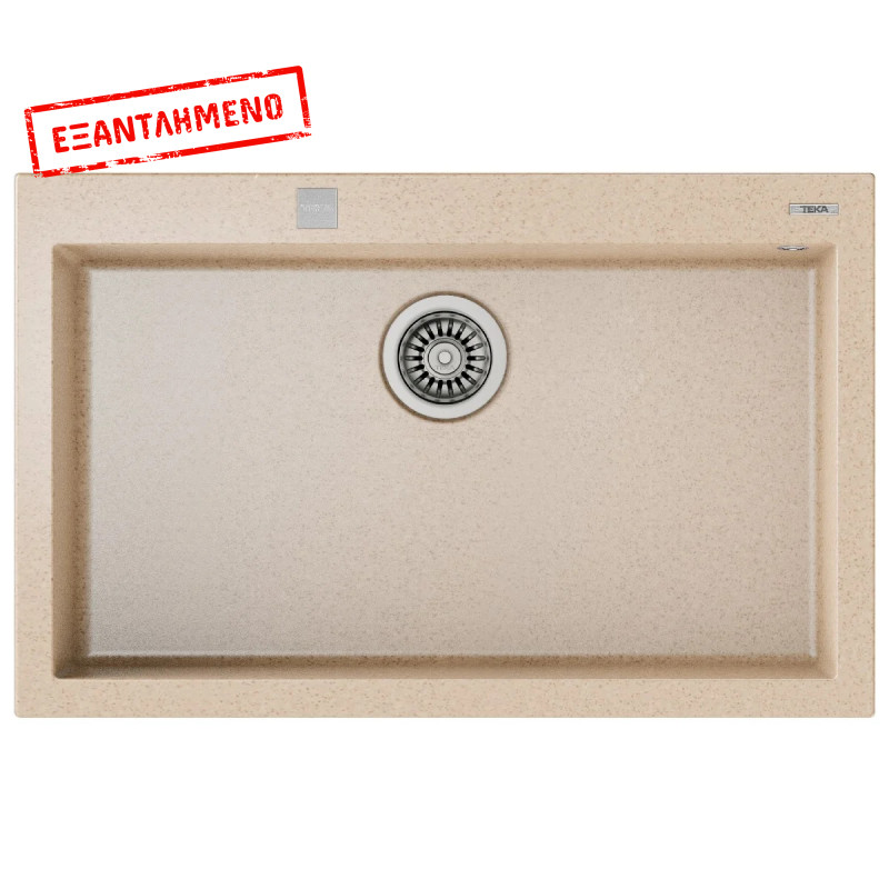 Νεροχύτης απο Συνθετικό Γρανίτη TEKA 1 Γούρνα για Ένθετη Τοποθέτηση79x50cm FORSQUARE 2B MAESTRO Μπεζ 115230002