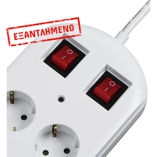 Πολύπριζο Hama με 10 Θύρες Εισαγωγής Σούκο και Διακόπτες Ασφαλείας On/Off Καλώδιο 2μ IP20 Λευκό Max 3680W Πολύπριζο Hama με 10 Θύρες Εισαγωγής Σούκο και Διακόπτες Ασφαλείας On/Off Καλώδιο 2μ IP20 Λευκό Max 3680W