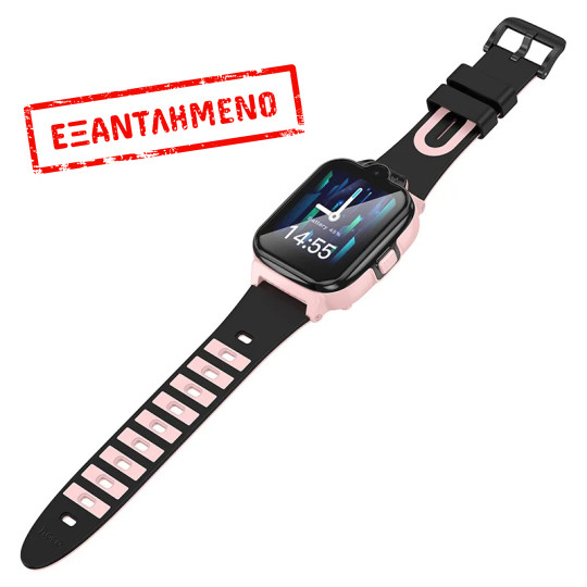 Kids Smartwatch Hoco Y104 4G GPS WiFi 700mAh με 1.69” με Δυνατότητα Κλήσεων Ροζ Kids Smartwatch Hoco Y104 4G GPS WiFi 700mAh με 1.69” με Δυνατότητα Κλήσεων Ροζ