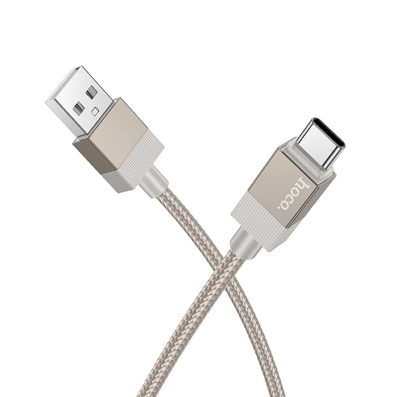 Καλώδιο Hoco X110 Honorific USB-A σε USB-C 3A Braided Χρυσό 1m Καλώδιο Hoco X110 Honorific USB-A σε USB-C 3A Braided Χρυσό 1m