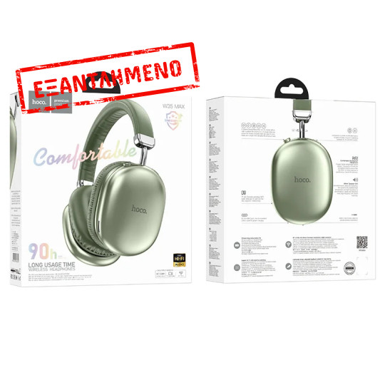Wireless Ακουστικά Stereo Hoco W35 Max Joy V5.3 800mAh με υποδοχή Micro SD και AUX Πράσινα