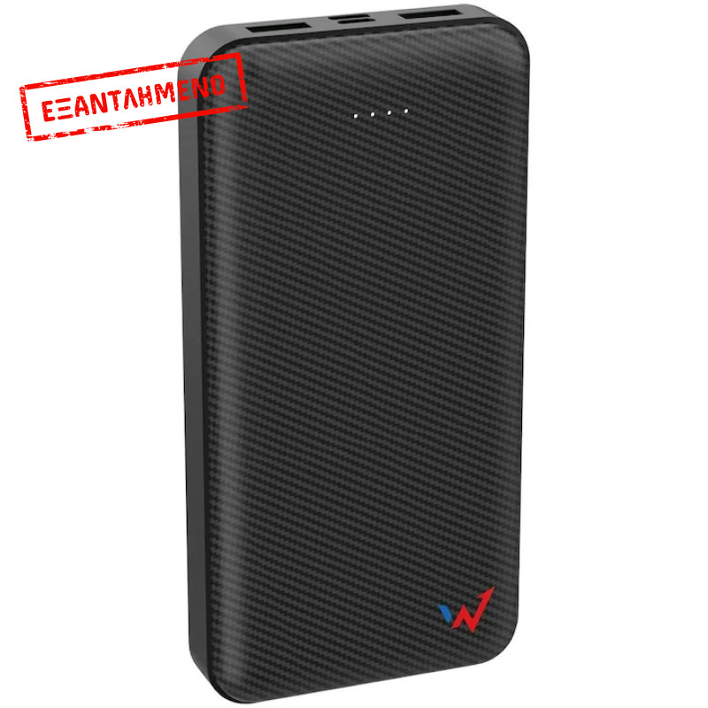 Power Bank Wonder WX20C 20000mAh 20W με 2 x USB-A και 1 x USB-C Εξόδους Μαύρο Power Bank Wonder WX20C 20000mAh 20W με 2 x USB-A και 1 x USB-C Εξόδους Μαύρο