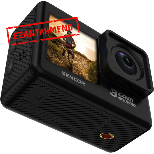 Action Camera Sencor 3CAM 4K10WRD 4k 30Fps 750 mAh 2" και 1.3" TFT Οθόνες  και Αδιάβροχη Θήκη