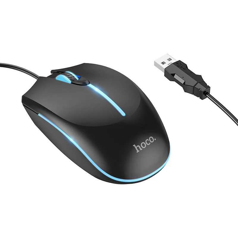 Ενσύρματο Ποντίκι Gaming Hoco GM37 Wonderful με 4 Πλήκτρα, Φωτισμό, 2400 DPI Μαύρο Ενσύρματο Ποντίκι Gaming Hoco GM37 Wonderful με 4 Πλήκτρα, Φωτισμό, 2400 DPI Μαύρο