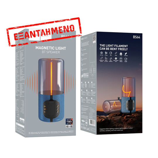 Φορητό Ηχείο Wireless Hoco BS64 Rocker V5.4 TWS 5W 1200mAh FM Micro SD USB AUX Μπλε Φορητό Ηχείο Wireless Hoco BS64 Rocker V5.4 TWS 5W 1200mAh FM Micro SD USB AUX Μπλε
