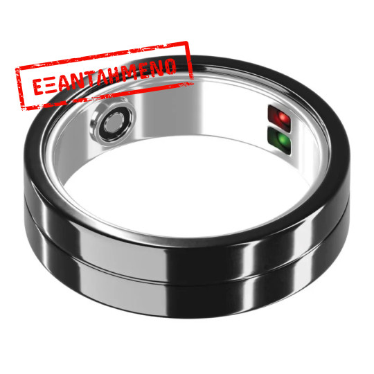 Smart Ring Maxcom mRing MR100 No.11 (Εσωτερική Διάμετρος 20.7mm) IP68 με Μετρητή Παλμών, Ύπνου, Θερμίδες, Βήματα Μαύρο