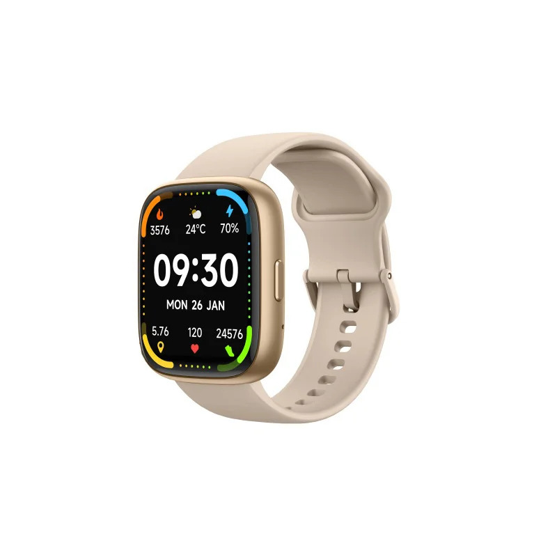 Smartwatch Maxcom Ecowatch 6 1.83" 300 mAh IP68 με Δυνατότητα Κλήσεων Gold