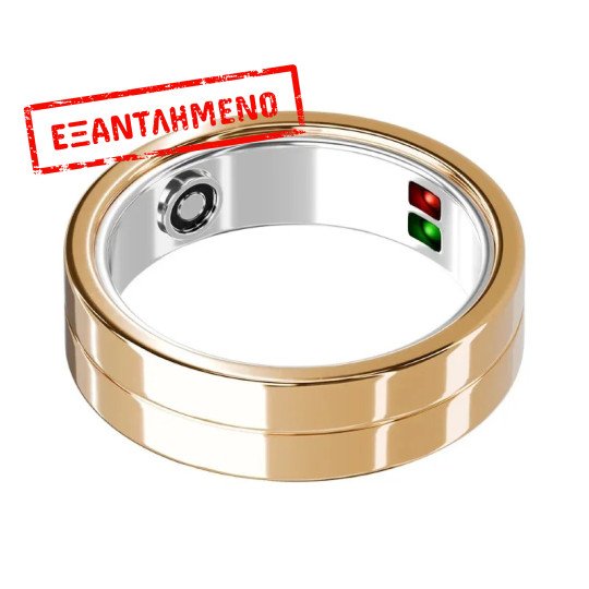 Smart Ring Maxcom mRing MR100 No.13 (Εσωτερική Διάμετρος 22.3mm) IP68 με Μετρητή Παλμών, Ύπνου, Θερμίδες, Βήματα Χρυσό