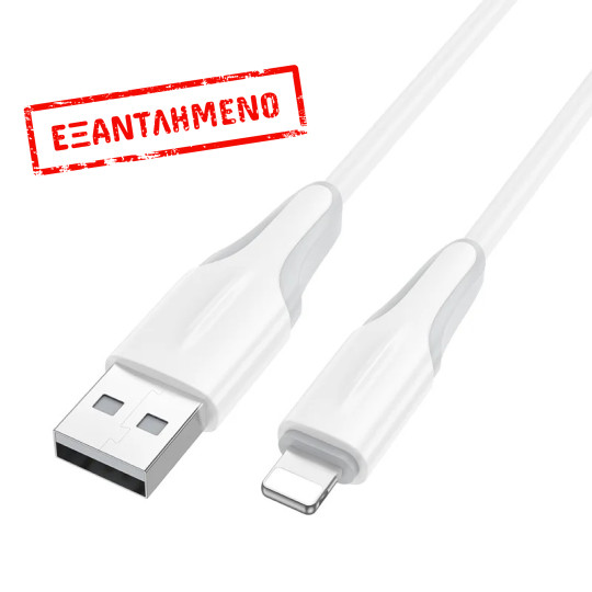 Καλώδιο Borofone BX119 USB σε Lightning 2.4A Λευκό 1m Καλώδιο Borofone BX119 USB σε Lightning 2.4A Λευκό 1m