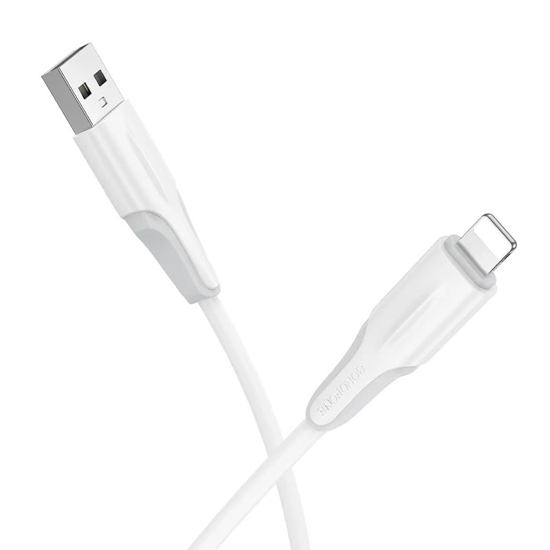 Καλώδιο Borofone BX119 USB σε Lightning 2.4A Λευκό 1m Καλώδιο Borofone BX119 USB σε Lightning 2.4A Λευκό 1m