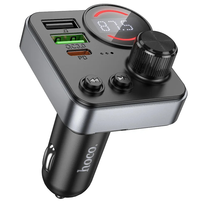 Bluetooth FM Transmitter Hoco E86 Alegria 48W με 2xUSB-A και 1xUSB-C BT 5.4 Υποστηρίζει και Αναπαραγωγή απο TF Card Bluetooth FM Transmitter Hoco E86 Alegria 48W με 2xUSB-A και 1xUSB-C BT 5.4 Υποστηρίζει και Αναπαραγωγή απο TF Card