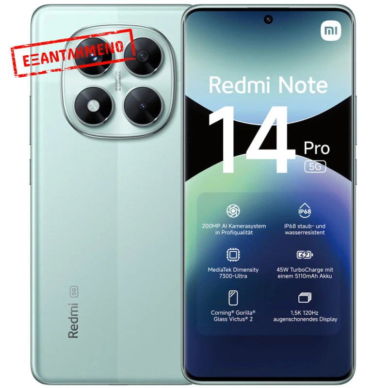 Xiaomi Redmi Note 14 Pro 5G Dual Sim 6.67" 12GB/512GB NFC IP68 Coral Green