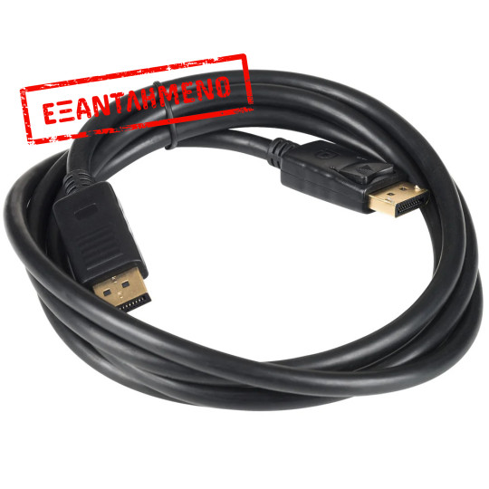 Καλώδιο σύνδεσης Akyga AK-AV-10 DisplayPort Gold Plated Μαύρο 1.8m