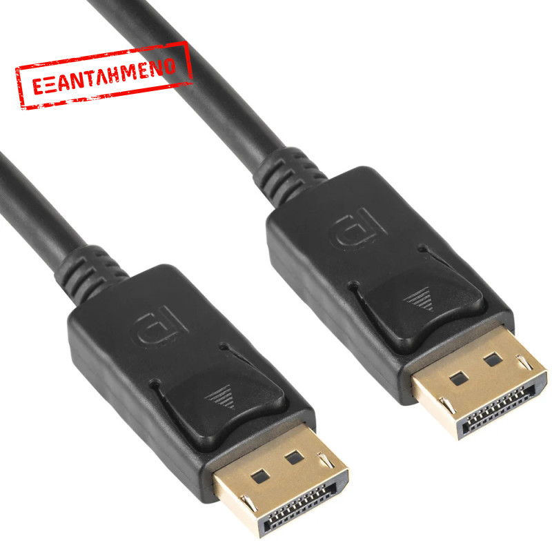 Καλώδιο σύνδεσης Akyga AK-AV-10 DisplayPort Gold Plated Μαύρο 1.8m
