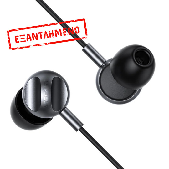 Hands Free Acefast L6 Earphones Stereo USB-C Μαύρα 1.2m με HD Μικρόφωνο και Πλήκτρο Λειτουργίας Συμβατά με Όλες τις Συσκευές USB-C