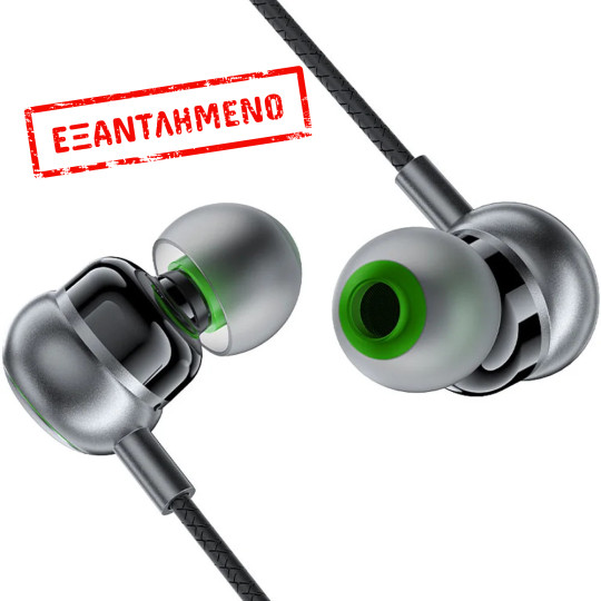 Hands Free Acefast L5 Stereo Earphones USB-C Braided 1.2m Μαύρα με HD Μικρόφωνο και Πλήκτρο Λειτουργίας Συμβατά με Όλες τις Συσκευές USB-C