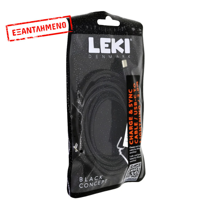 Καλώδιο Σύνδεσης και Φόρτισης Leki Black Concept USB-C σε Lightning Braided Μαύρο 2m Καλώδιο Σύνδεσης και Φόρτισης Leki Black Concept USB-C σε Lightning Braided Μαύρο 2m