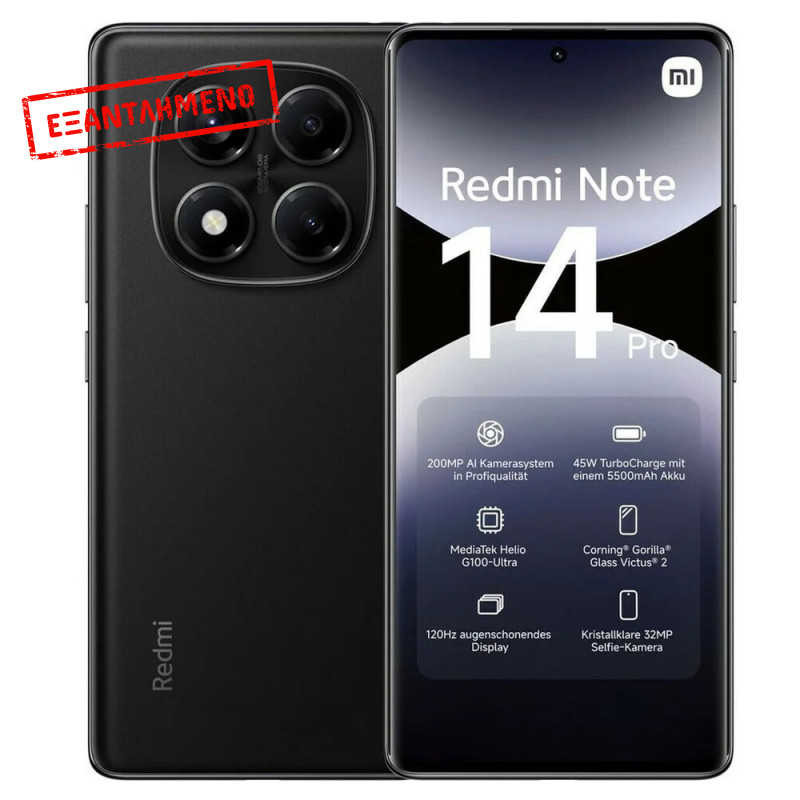 Xiaomi Redmi Note 14 Pro 4G Dual Sim 6.67" 8GB/256GB NFC IP64 Midnight Black Xiaomi Redmi Note 14 Pro 4G Dual Sim 6.67" 8GB/256GB NFC IP64 Midnight Black