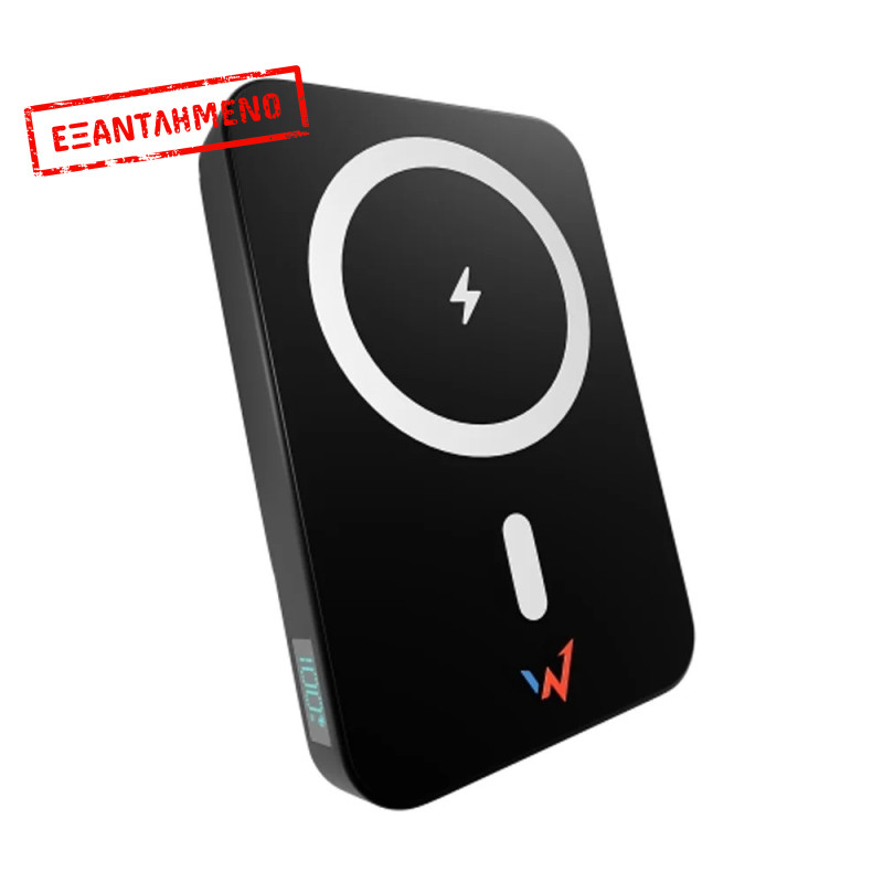 Power Bank Wonder WX10DMAG 10000mAh Slim με 2xUSB-C και 1xUSB-A με Ασύρματη Φόρτιση MagSafe και Οθόνη Ένδειξης Μπαταρίας Μαύρο Power Bank Wonder WX10DMAG 10000mAh Slim με 2xUSB-C και 1xUSB-A με Ασύρματη Φόρτιση MagSafe και Οθόνη Ένδειξης Μπαταρίας Μαύρο