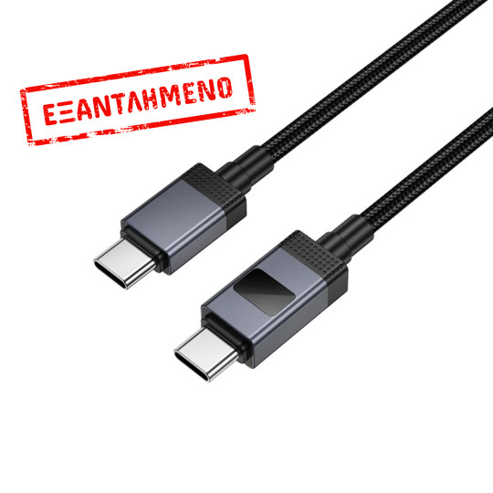 Καλώδιο X118 Generous USB-C σε USB-C 60W Fast Charging 3A με Ένδειξη Φόρτισης Braided Μαύρο 1m Καλώδιο X118 Generous USB-C σε USB-C 60W Fast Charging 3A με Ένδειξη Φόρτισης Braided Μαύρο 1m