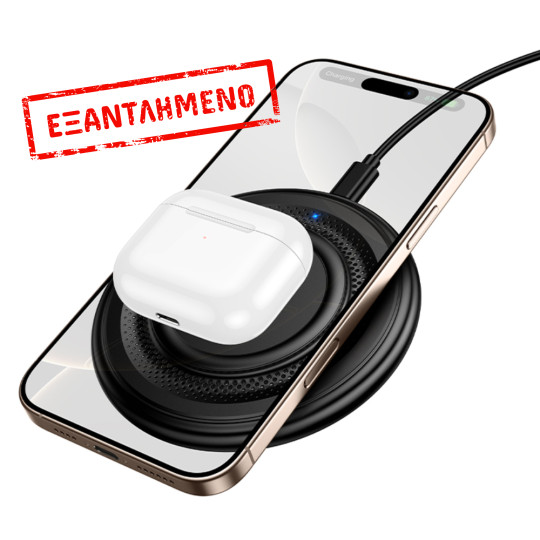 Ασύρματος Φορτιστής Borofone BQ40 Crown Magnetic Magsafe 15W με Καλώδιο USB-A Μαύρος
