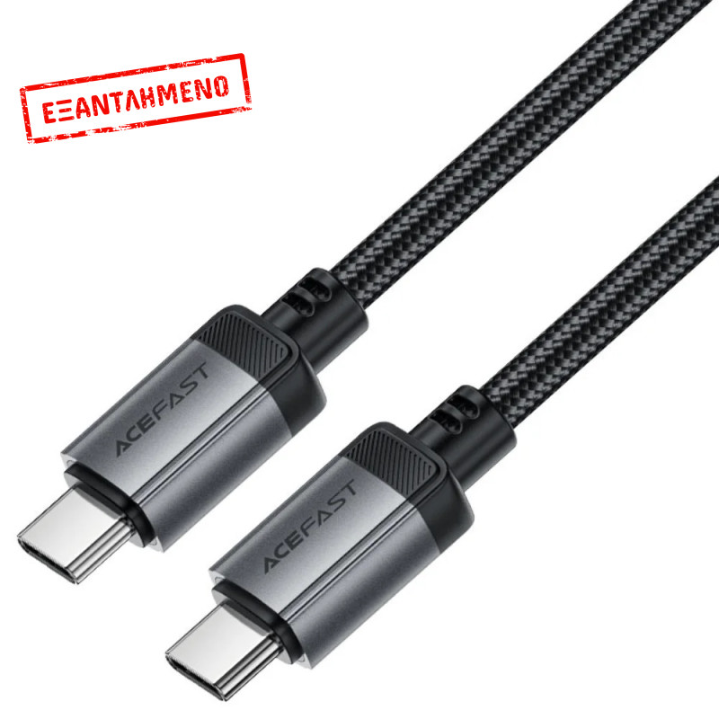 Καλώδιο Acefast C20-03 Μεταλλικό USB-C σε USB-C 60W 20V/3A USB2.0 Braided Μαύρο 1.2m Καλώδιο Acefast C20-03 Μεταλλικό USB-C σε USB-C 60W 20V/3A USB2.0 Braided Μαύρο 1.2m