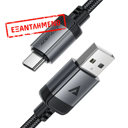 Καλώδιο Acefast C20-04 Μεταλλικό USB-A σε USB-C 3A USB2.0 Braided Μαύρο 1.2m Καλώδιο Acefast C20-04 Μεταλλικό USB-A σε USB-C 3A USB2.0 Braided Μαύρο 1.2m