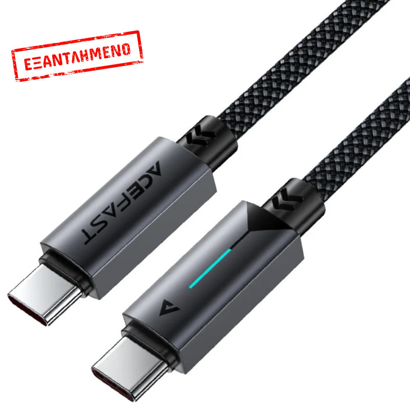Καλώδιο Acefast C19-03 Μεταλλικό USB-C σε USB-C 60W 3.0A Γρήγορη Φόρτιση USB2.0 με Ένδειξη Φόρτισης Braided Μαύρο 1.2m Καλώδιο Acefast C19-03 Μεταλλικό USB-C σε USB-C 60W 3.0A Γρήγορη Φόρτιση USB2.0 με Ένδειξη Φόρτισης Braided Μαύρο 1.2m