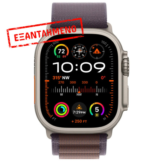 Apple Watch Ultra 2 49mm GPS eSIM NFC IP6X Titanium Case με Indigo Alpine Loop MREW3FD/A Apple Watch Ultra 2 49mm GPS eSIM NFC IP6X Titanium Case με Indigo Alpine Loop MREW3FD/A