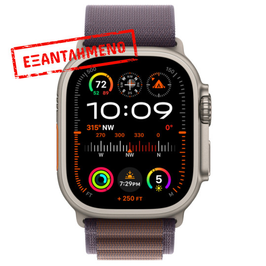 Apple Watch Ultra 2 49mm GPS eSIM NFC IP6X Titanium Case με Indigo Alpine Loop MRER3FD/A Apple Watch Ultra 2 49mm GPS eSIM NFC IP6X Titanium Case με Indigo Alpine Loop MRER3FD/A