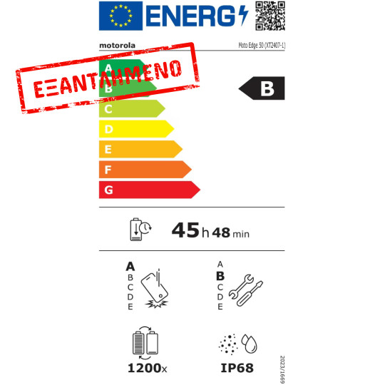 Motorola Edge 50 5G Dual Sim 6.7" 12GB/512GB NFC IP68 Koala Gray - Vegan Suede