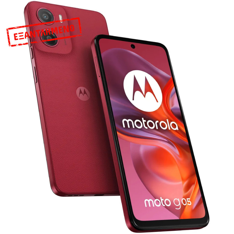 Motorola Moto G05 4G Dual Sim 6.67" 4GB/128GB IP54 Plum Red Motorola Moto G05 4G Dual Sim 6.67" 4GB/128GB IP54 Plum Red
