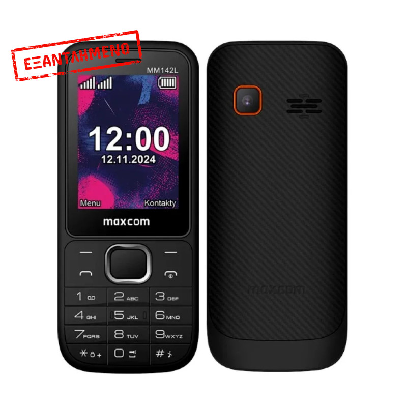 Maxcom MM142 L Dual Sim 2.4" με Κάμερα, Ραδιόφωνο, Φακό 800mAh Μαύρο Maxcom MM142 L Dual Sim 2.4" με Κάμερα, Ραδιόφωνο, Φακό 800mAh Μαύρο