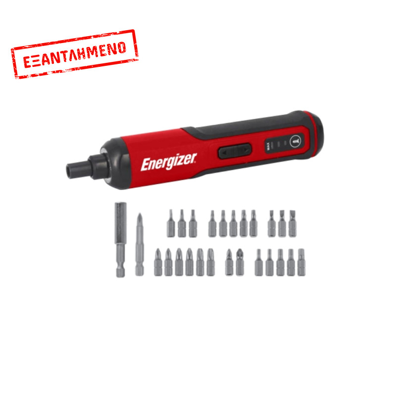 Energizer 3GS01 Επαναφορτιζόμενο Ηλεκτρικό Κατσαβίδι 3V 3Nm 300Rpm 1500mAh USB-C με 26 Εναλλασσόμενες Μύτες Energizer 3GS01 Επαναφορτιζόμενο Ηλεκτρικό Κατσαβίδι 3V 3Nm 300Rpm 1500mAh USB-C με 26 Εναλλασσόμενες Μύτες