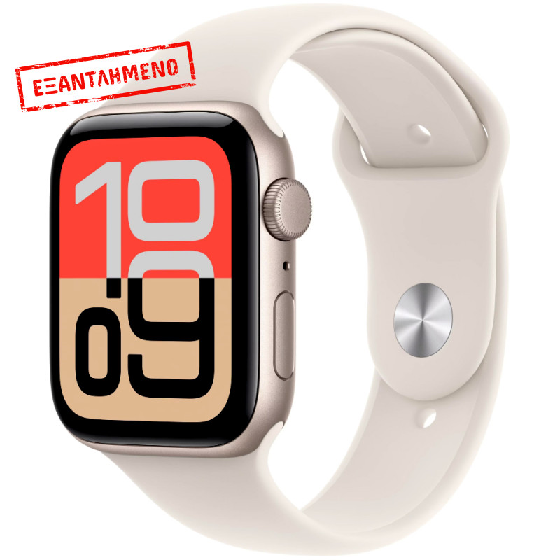 Apple Watch SE 3 (2025) Aluminum 44mm GPS NFC 5 ATM Aluminum Case Starlight με Sport Band Starlight MEHJ4ZR/A Apple Watch SE 3 (2025) Aluminum 44mm GPS NFC 5 ATM Aluminum Case Starlight με Sport Band Starlight MEHJ4ZR/A