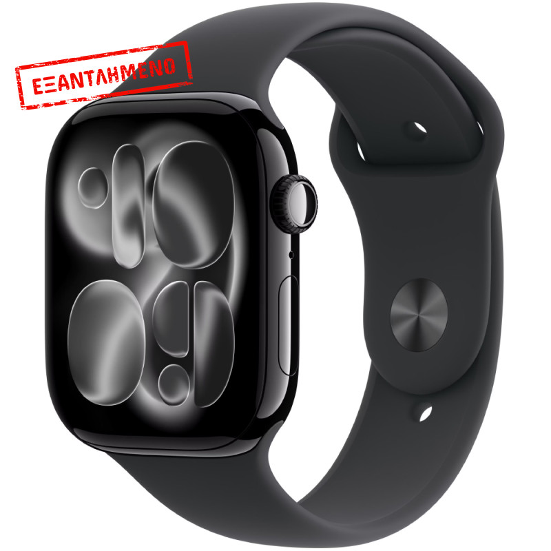 Apple Watch Series 11 (2025) Aluminum 46mm GPS NFC IP6X Aluminum Case Jet Black με Sport Band Black MEUX4ZR/A Apple Watch Series 11 (2025) Aluminum 46mm GPS NFC IP6X Aluminum Case Jet Black με Sport Band Black MEUX4ZR/A