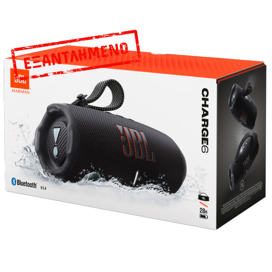 Φορητό Ηχείο Bluetooth JBL Charge 6 45Watt IP67 28h Playtime Μαύρο