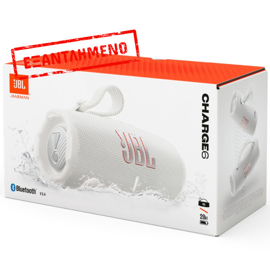 Φορητό Ηχείο Bluetooth JBL Charge 6 45Watt IP67 28h Playtime Λευκό