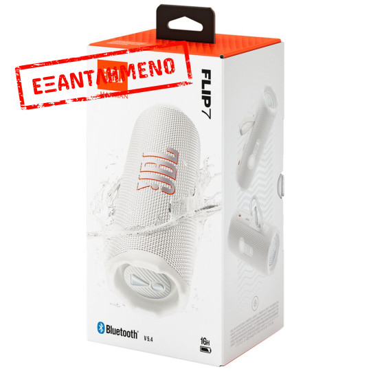 Φορητό Ηχείο Bluetooth JBL Flip 7 35Watt IP68 16h Playtime Λευκό