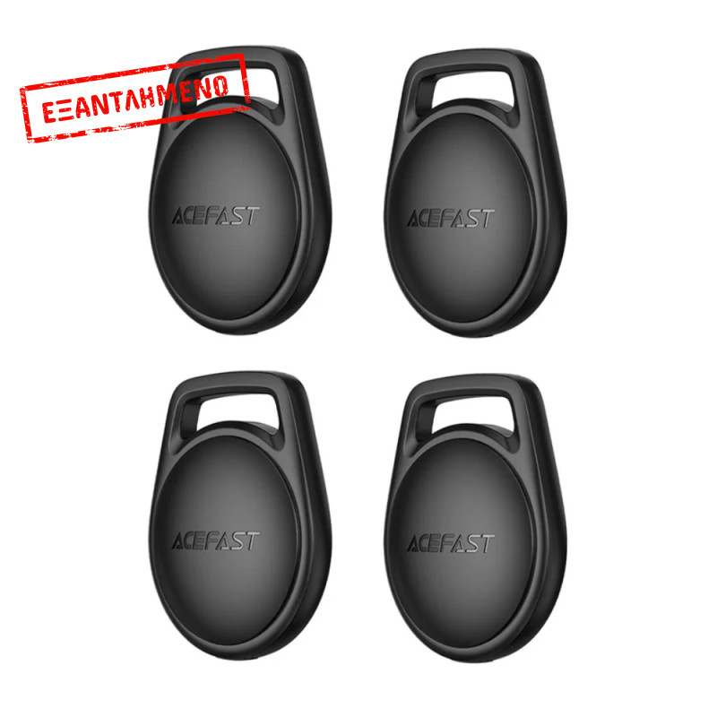 Σετ Acefast Tag S2 Anti-Lost Tracker Μόνο για iOS Συμβατό με Apple Find My Network με Λουράκι Μαύρο Τεμ.4