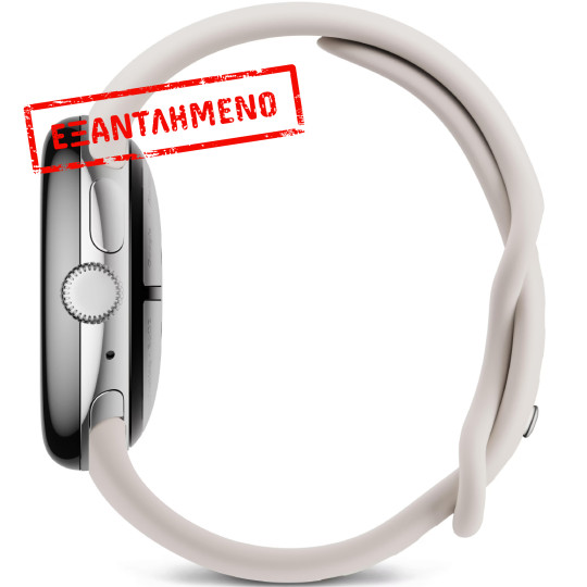 Smartwatch Google Pixel Watch 3 1,2" OLED GPS NFC IP68 με Δυνατότητα Κλήσεων Porcelain